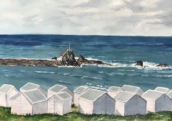'Beach Huts at Summerleaze, Bude'